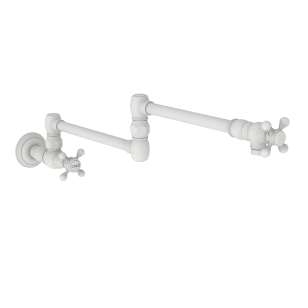 Newport Brass Pot Filler, Wall Mount in Matte White 9481-52 - main